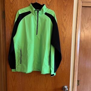 FootJoy Neon Green and Black Windbreaker Jacket
